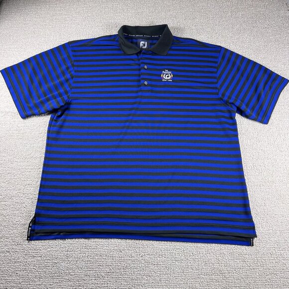 FootJoy The Phoenix Golf Links Striped Polo Shirt Blue Black Men’s Size XXL - Picture 1 of 9